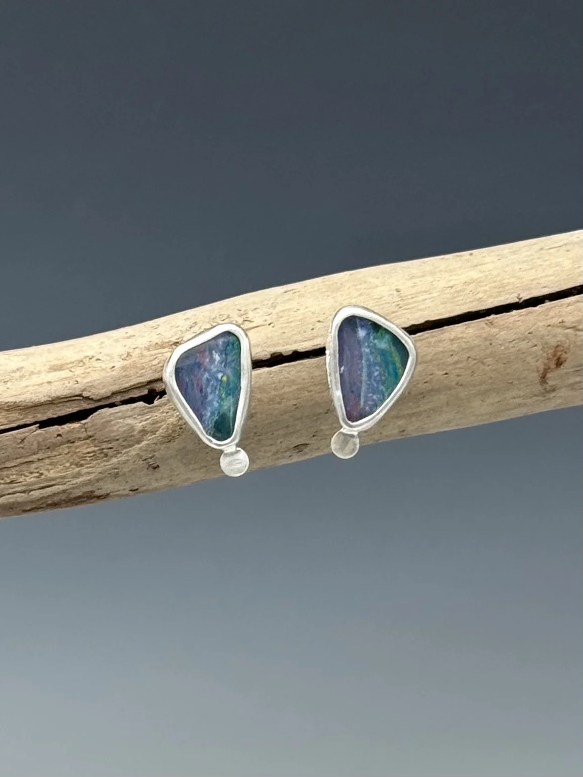 Australian Boulder Opal Stud Earrings