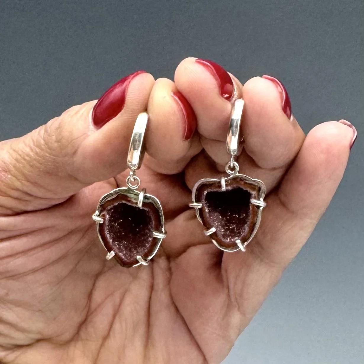 Tabasco Geode Drop Earrings