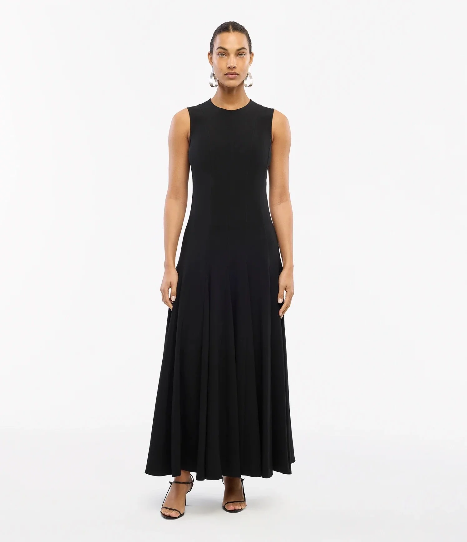 ANT545_PANELLEDFLAREDRESS_BLACK_Front_1.jpeg