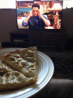 Pizza and Friends were the only way I was going to survive the rest of that day in one piece.