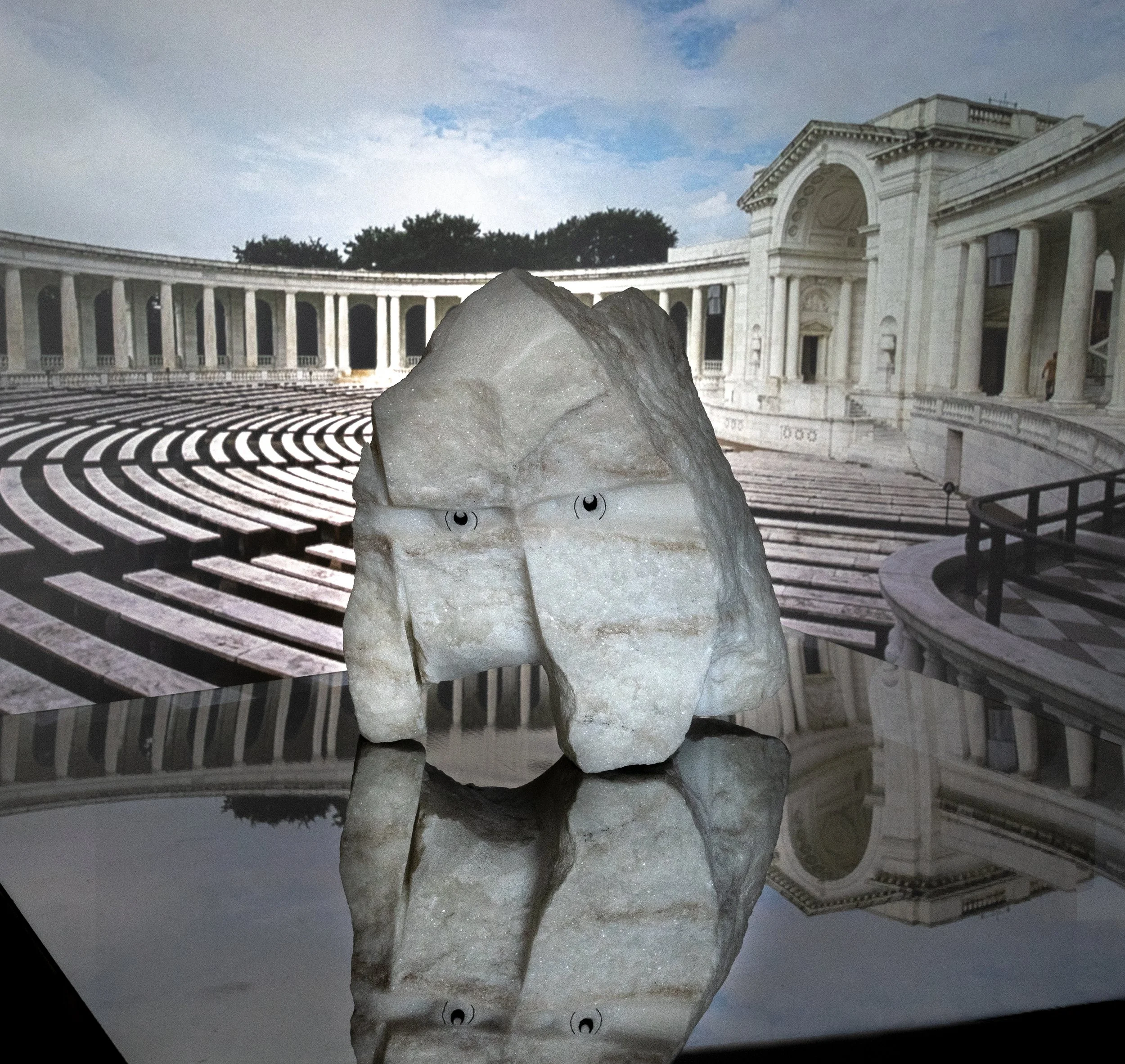 Marble Man Roams Arlington