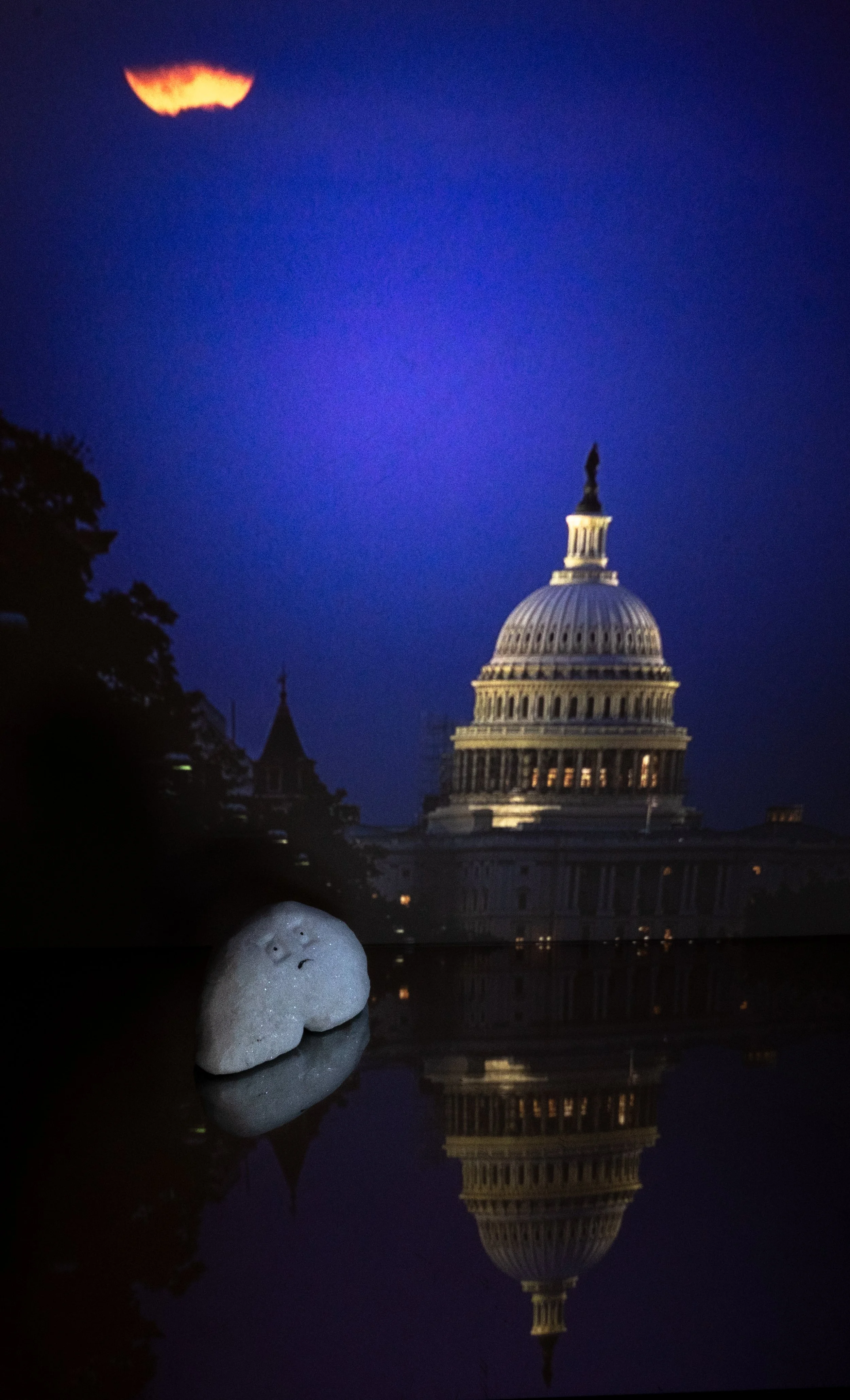 Marble Man Flees By Night