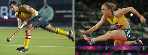 Figure 1: Examples of positions of stretch with strong hamstring contractions that cause large volumes of compression of the hamstring tendon