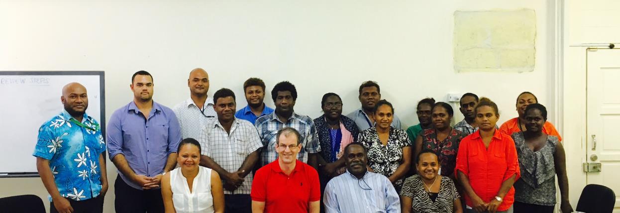 Assessment of the Solomon Islands Office of the Auditor-Genera - The Assessment team with the Auditor General and staffs of SIOAG