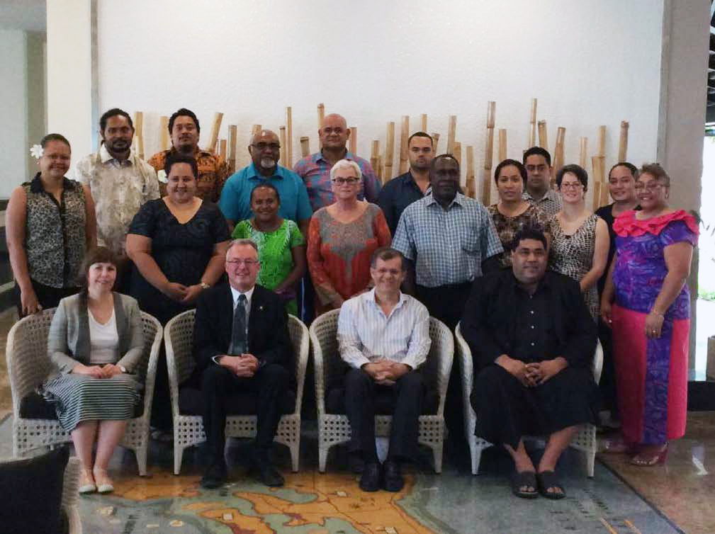 IDI workshop, Tonga - the workshop facilitators, advisors and participants.