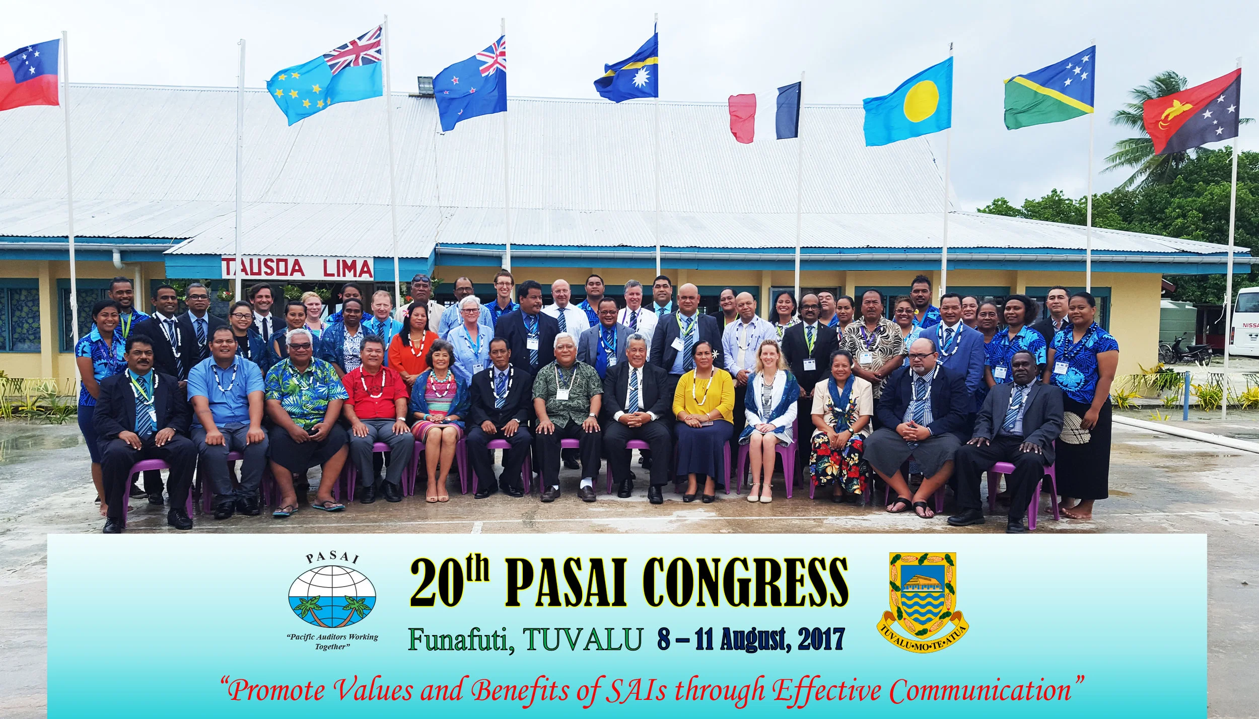 Delegates of the 20th Congress in Funafuti, Tuvalu.