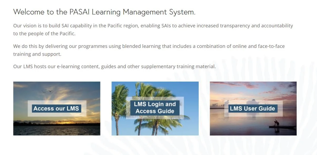 The PASAI Learning Management System: A Response to the COVID-19 Pandemic