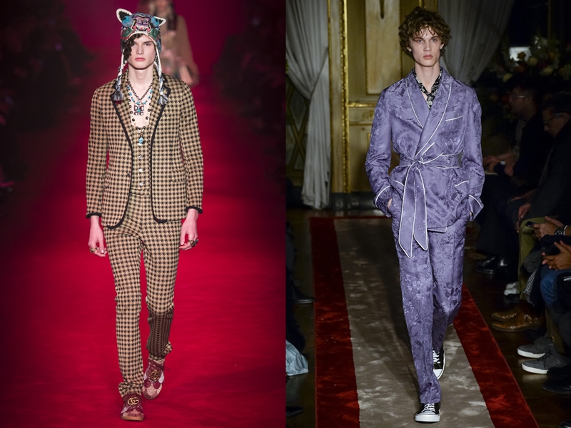 Gucci (left), Roberto Cavalli (right)