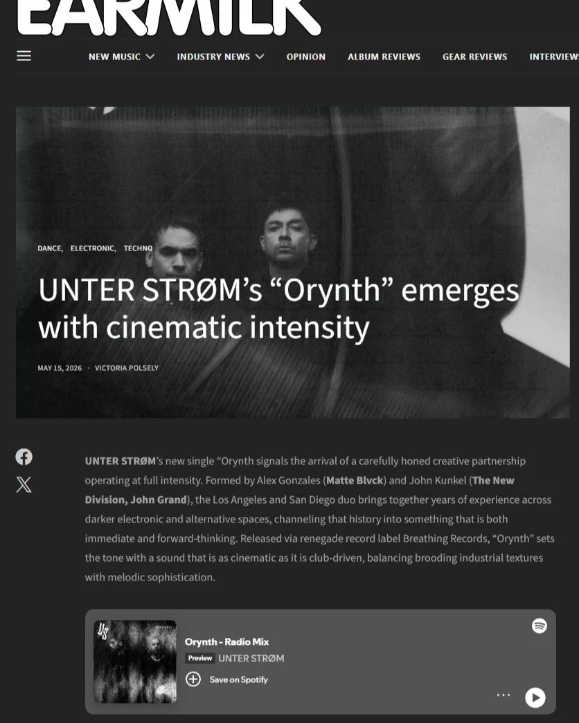 Excited to announce "Orynth" is out today on @breathing.records 
@weareunterstrom 

Head over to https://unter-strom.bandcamp.com/album/orynth 

Excited for where we're headed