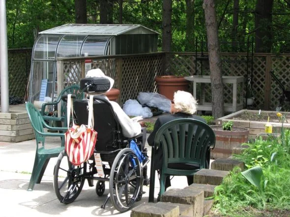 My Dads parents enjoying the garden as usual :) (c) Arianna's Random Thoughts
