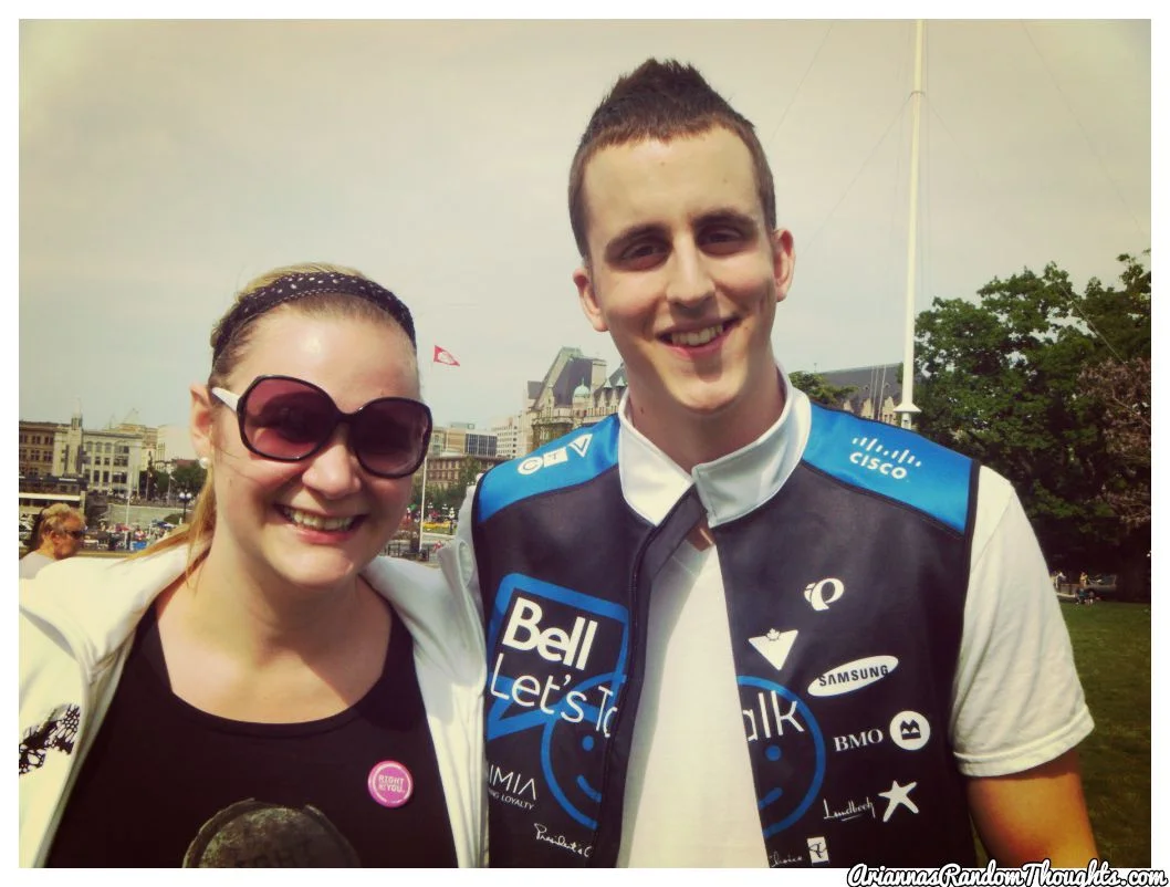 Meeting Kevin Breel at Clara's Big Ride in Victoria, May 15th, 2014. I had to go up and say thank you in person.