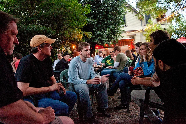 Chris is in the blue shirt(c) Chris Guillebeau.