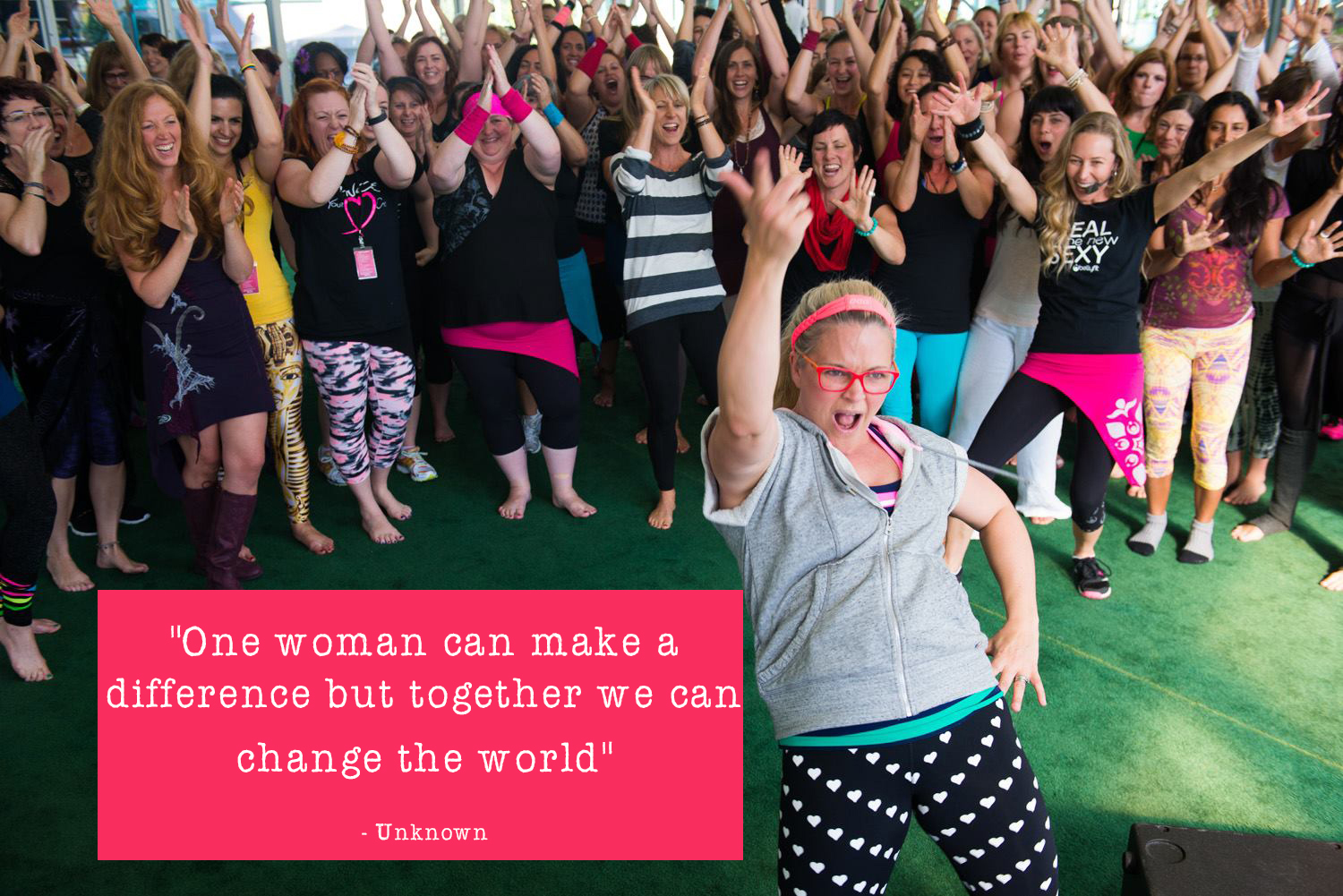 (c) Body Image Movement. Used with permission. Picture taken at BellyFit Summit 2014 when I first attended - Taryn in front and Alice is behind her in the black and pink. 