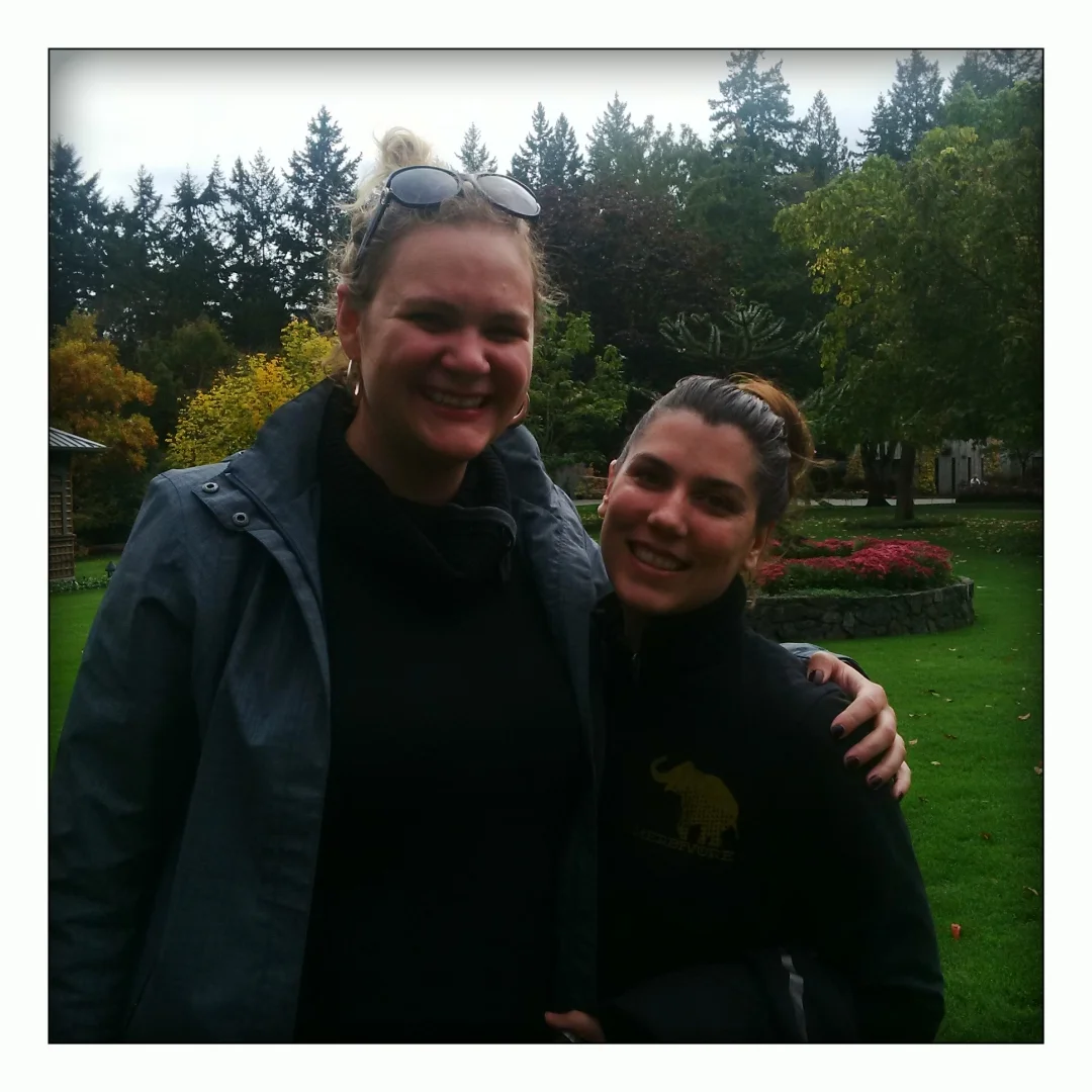 Meeting Kristin at The Butchart Gardens in Victoria, BC. in October 2015.