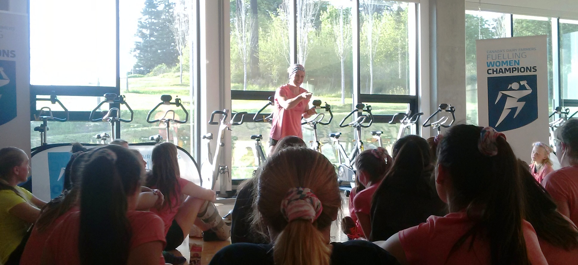 Andrea empowering young girls at the Fast and Female event in April 2016. Photo: A. Merritt.