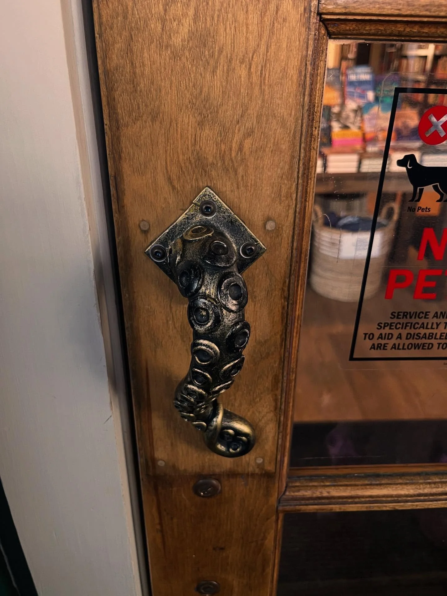 Over February break I visited a new bookstore: Octopus Books in Kennebunk! It&rsquo;s a cute little store, with chairs in every room that invite you to sit and browse. Love the 🐙 door handle! Also discovered a new mystery I&rsquo;m eager to read. 📚