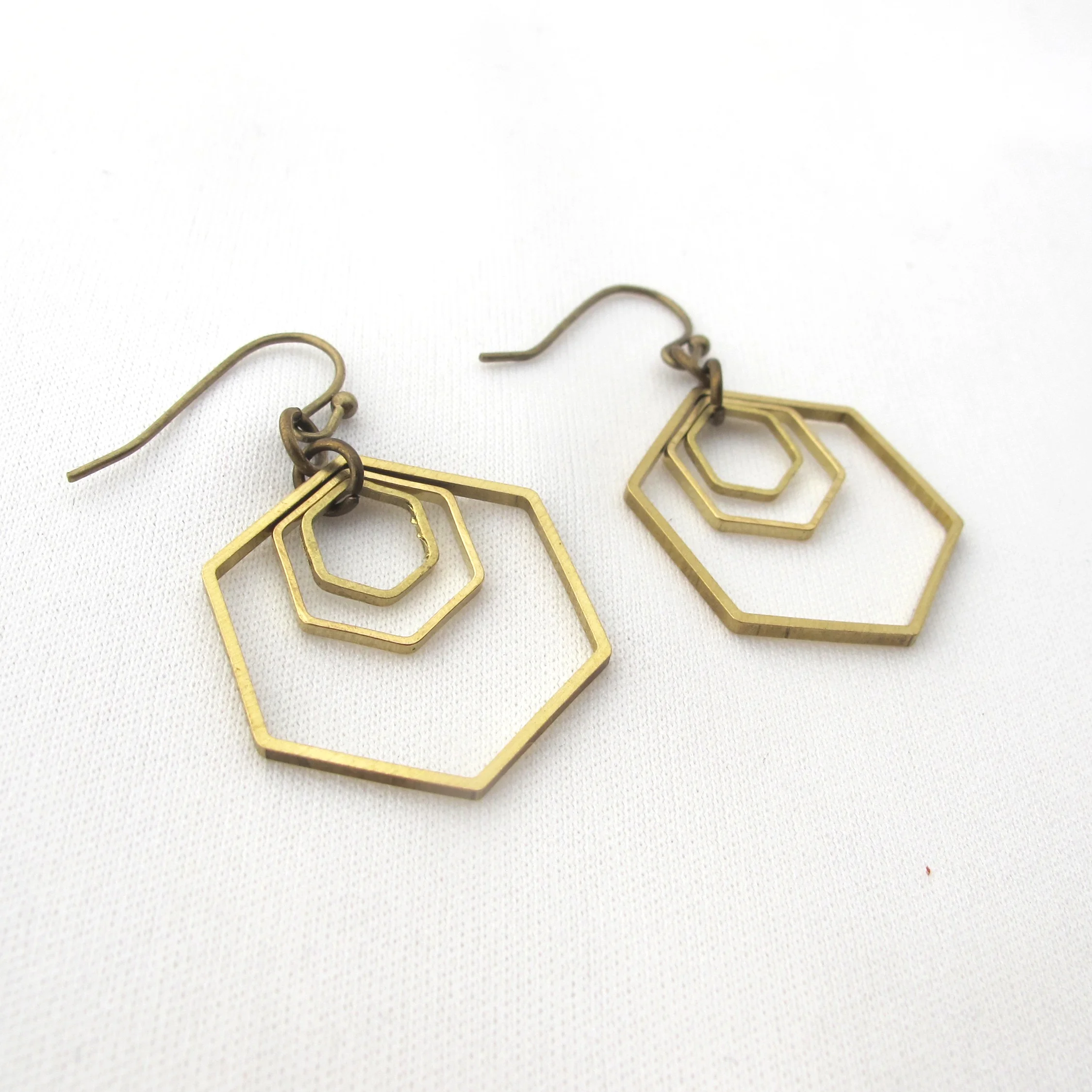 Triple Hex Earrings