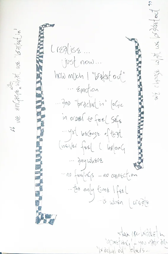 Image: Poetics of a reflected moment — journal, Barbara Grace