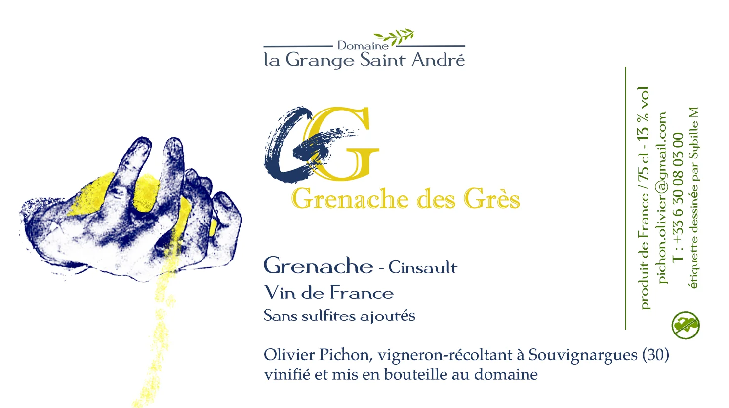 2019 VDF - Grenache de Grès