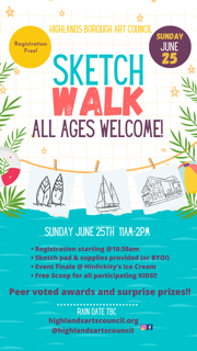 Highlands SketchWALK - Notepads and Ice Cream are on us!
