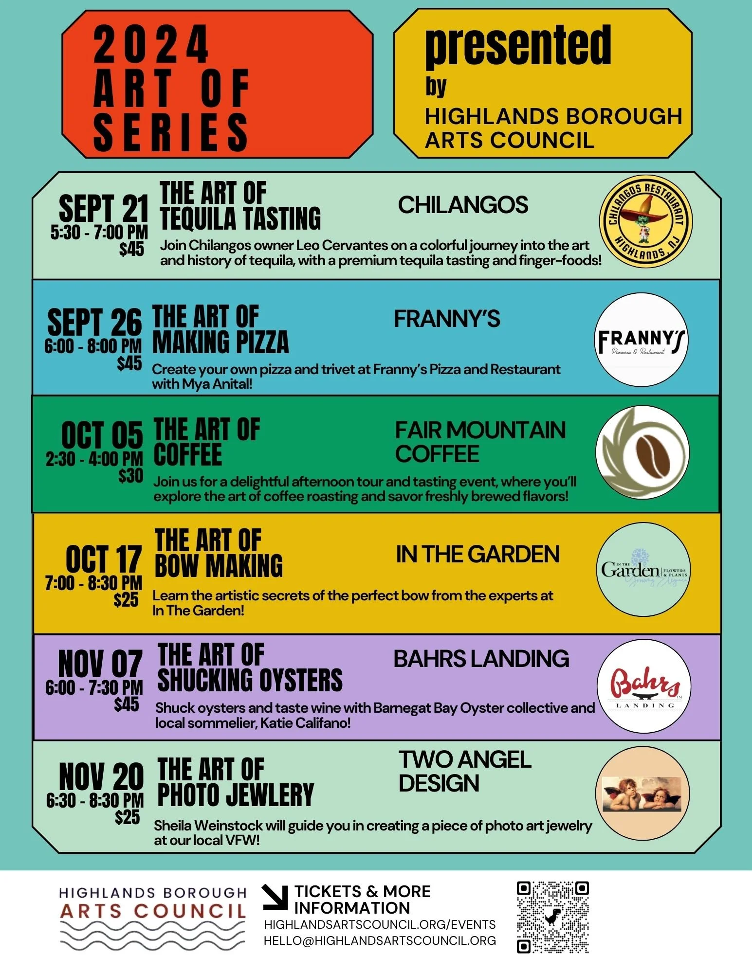 The HBAC Presents "The Art Of..." Series Running All Fall!