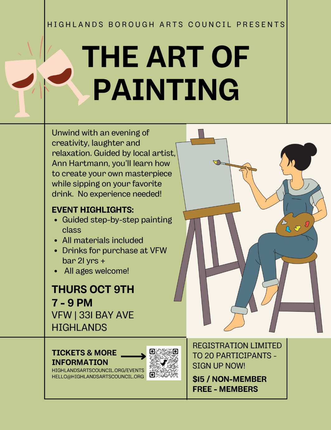 The Art of Painting - Paint n' Sip with Ann Hartmann at the VFW