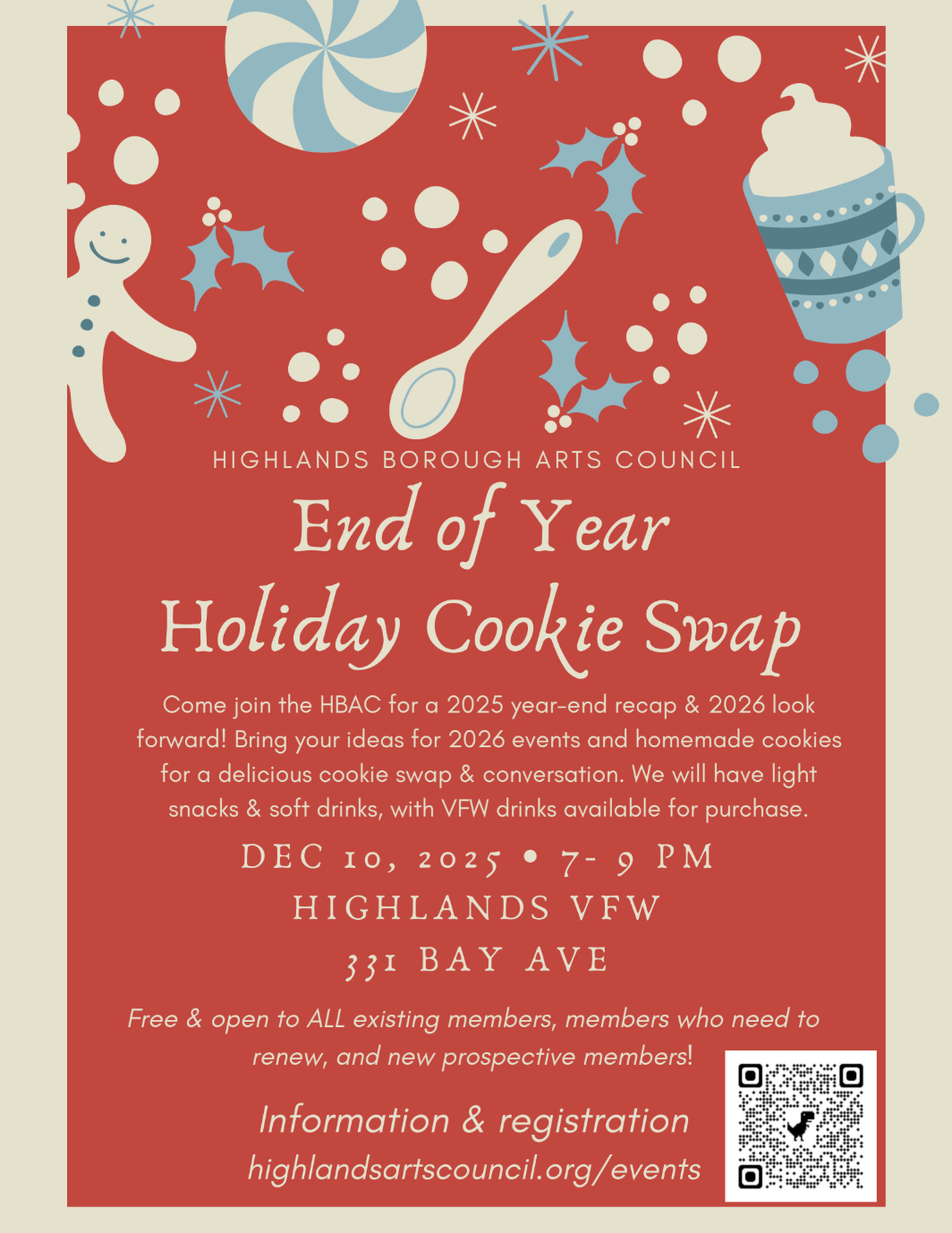 End of Year Meeting and Cookie Swap