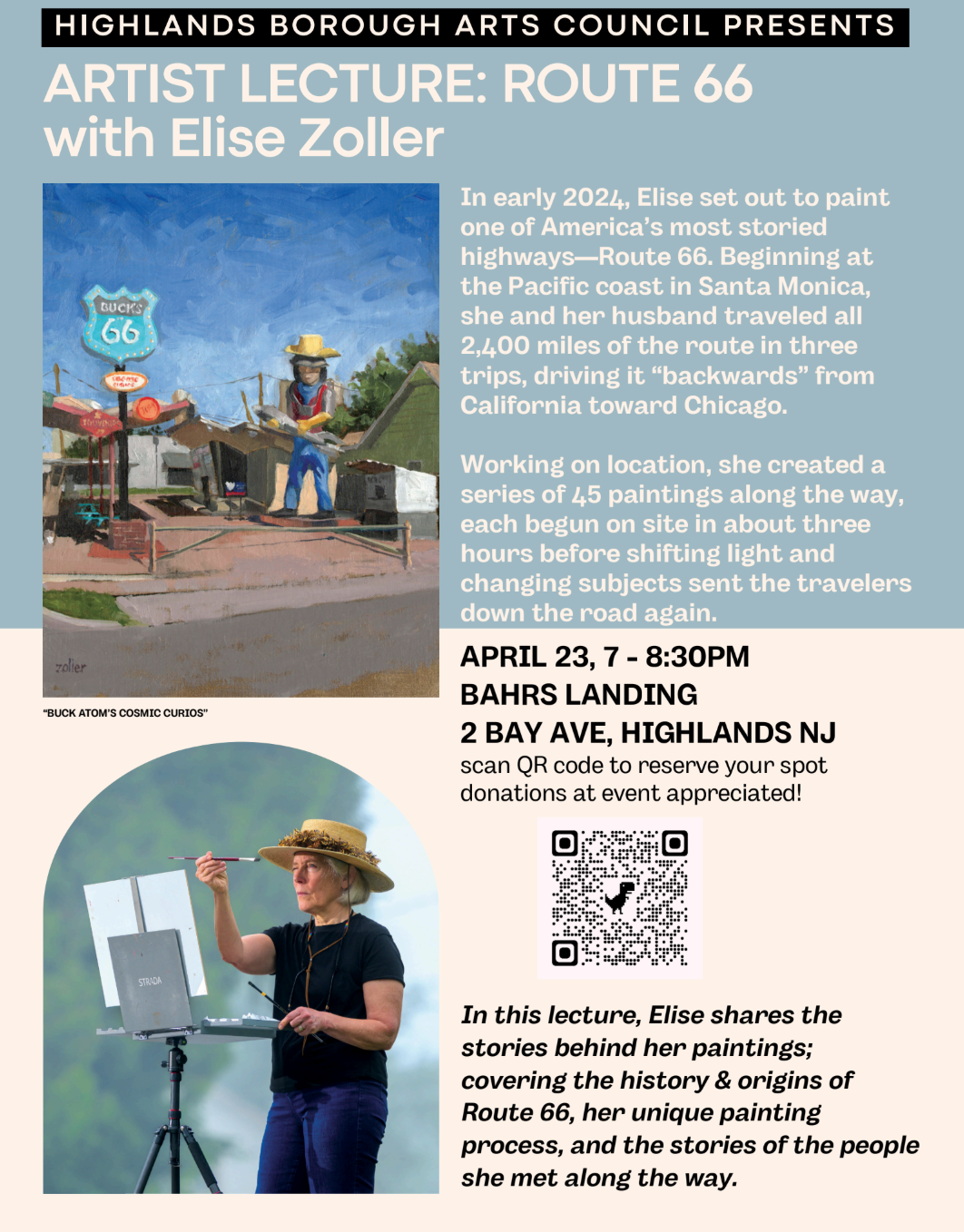 The Story of America's Route 66 in Paintings - Artist Lecture by Elise Zoller 