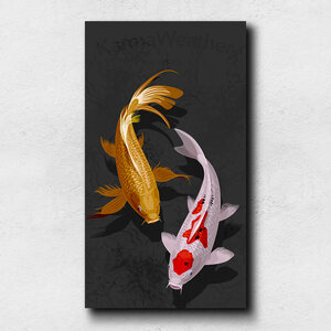 Feng Shui Mobile Wallpaper Of 2 Koi Carp Fish | Karmaweather Shop