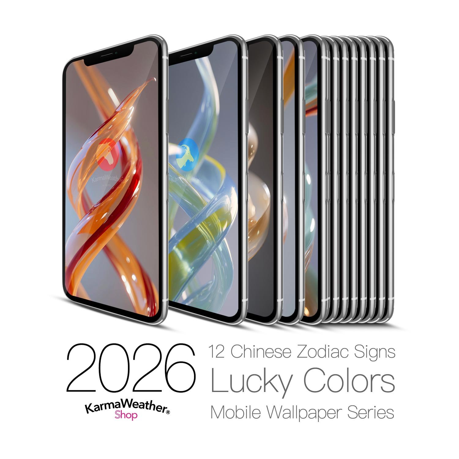2026 Chinese Zodiac Mobile Wallpaper Series - KarmaWeather by Konbi