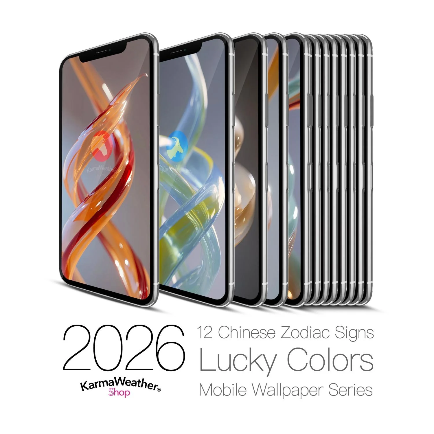2026 Chinese Zodiac Mobile Wallpaper Series - KarmaWeather by Konbi
