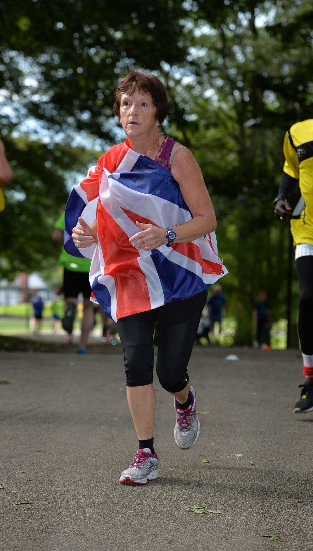 Margaret flying the flag for TeamGB