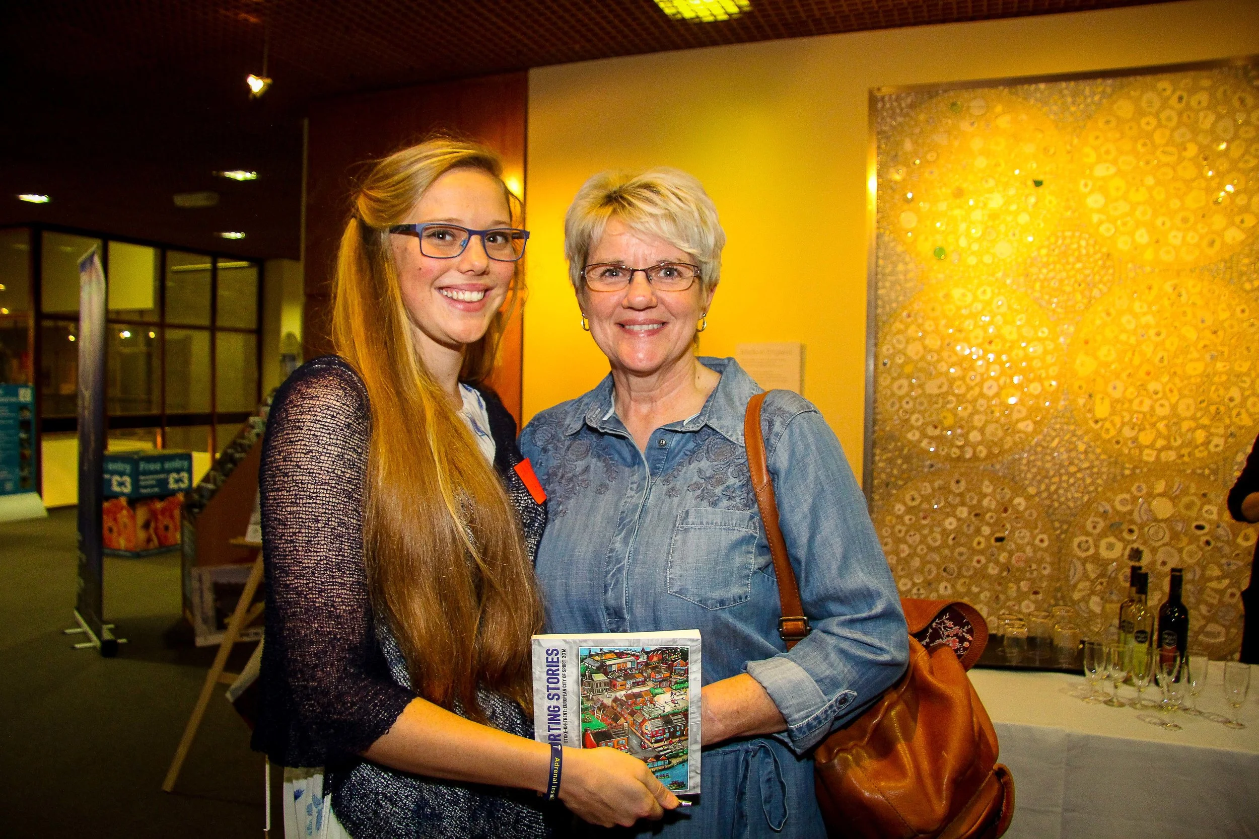 Zara, an inspirational triathlete and author of a great sporting story, with her own greatest hero - her mum!
