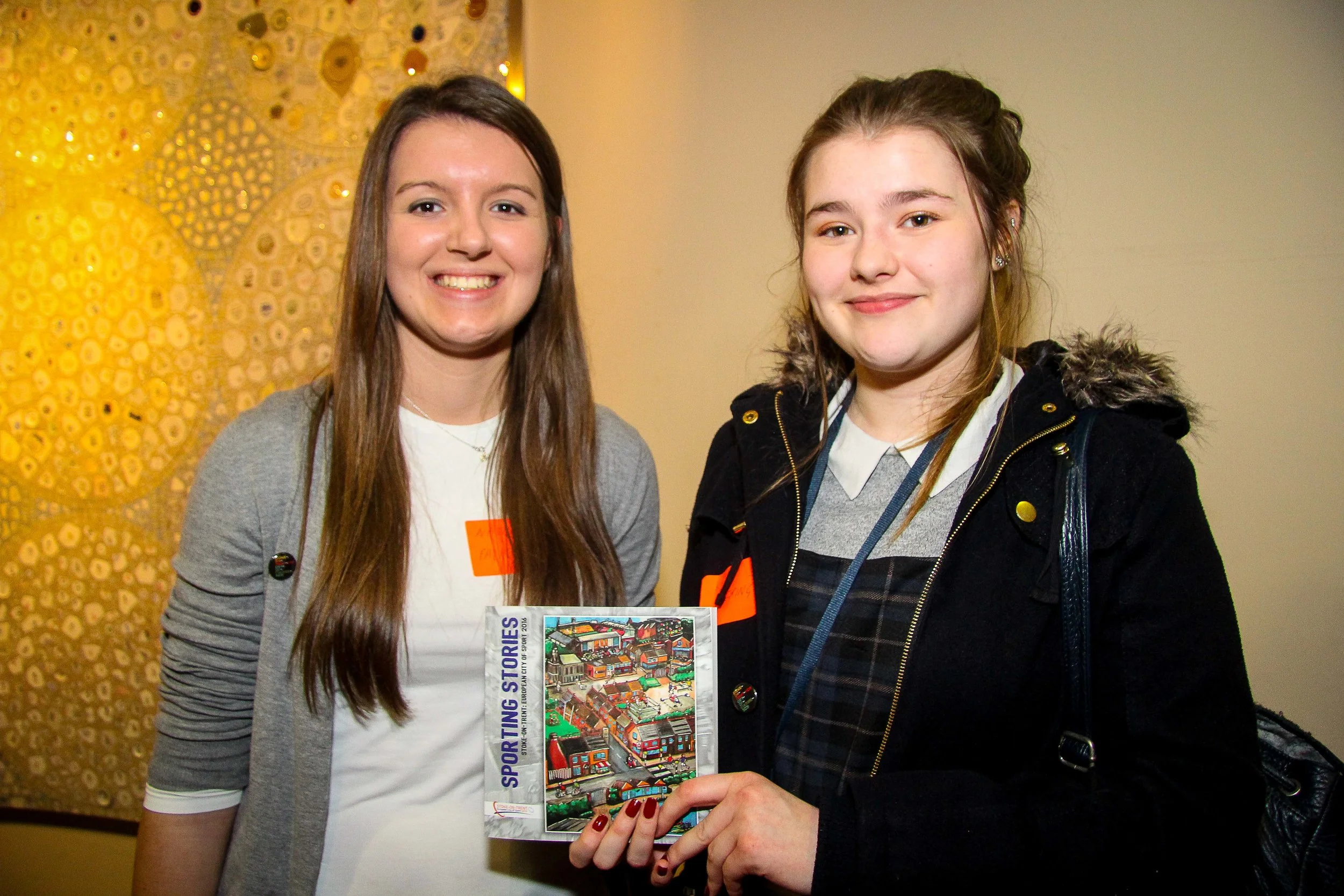 Two of our work experience students, experts in copy typing and editing! Natalia from Newcastle-under-Lyme College (L) and Katie, Stoke-on-Trent Sixth Form College (R)
