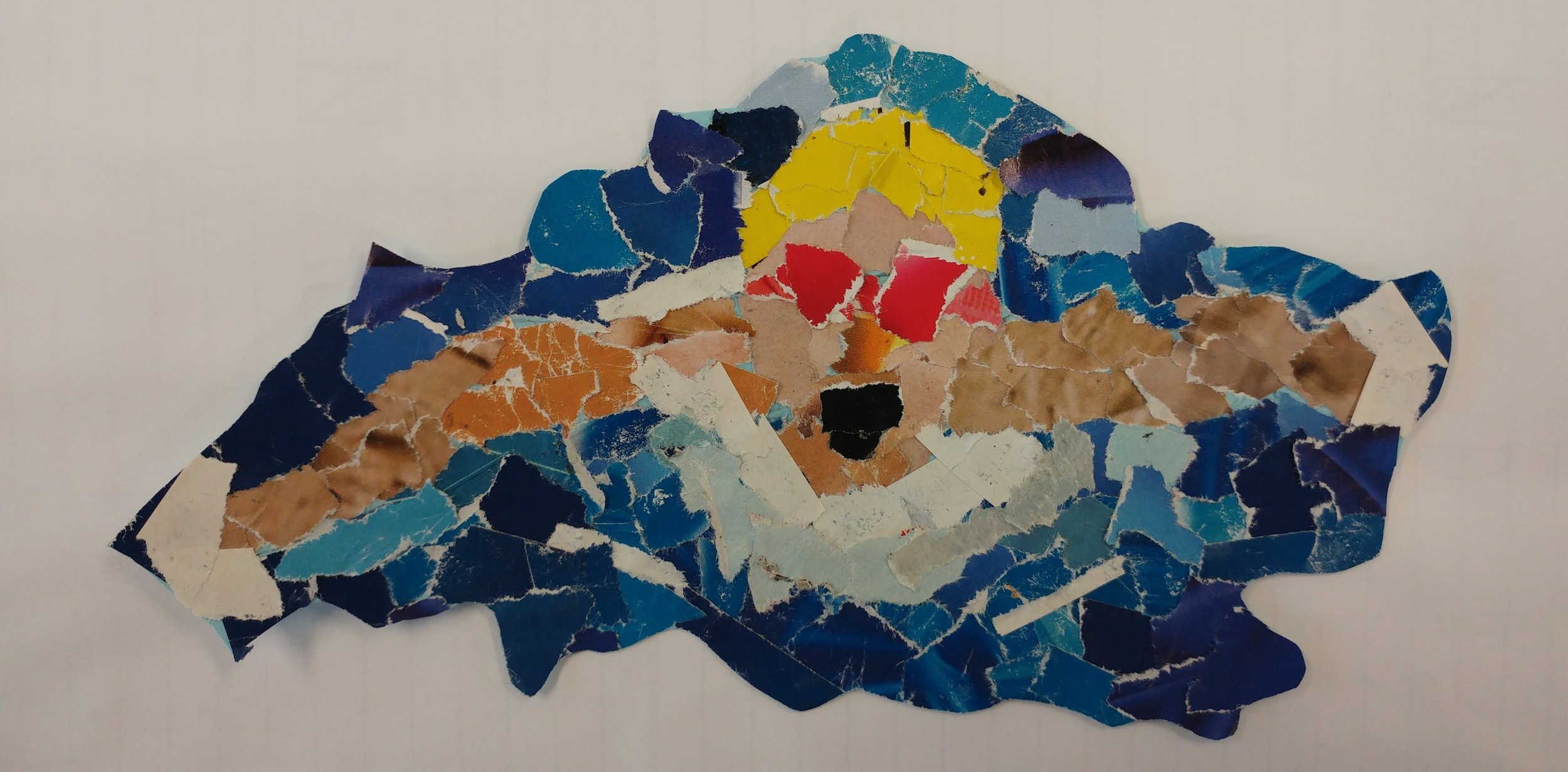 Swimmer. Mosaic by Noah, Hillside Primary School
