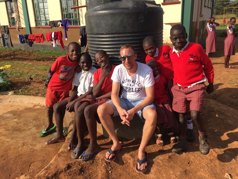Paul and friends - at Kings Children's Home for orphans in Kenya. Photo courtesy Bruce Dyer