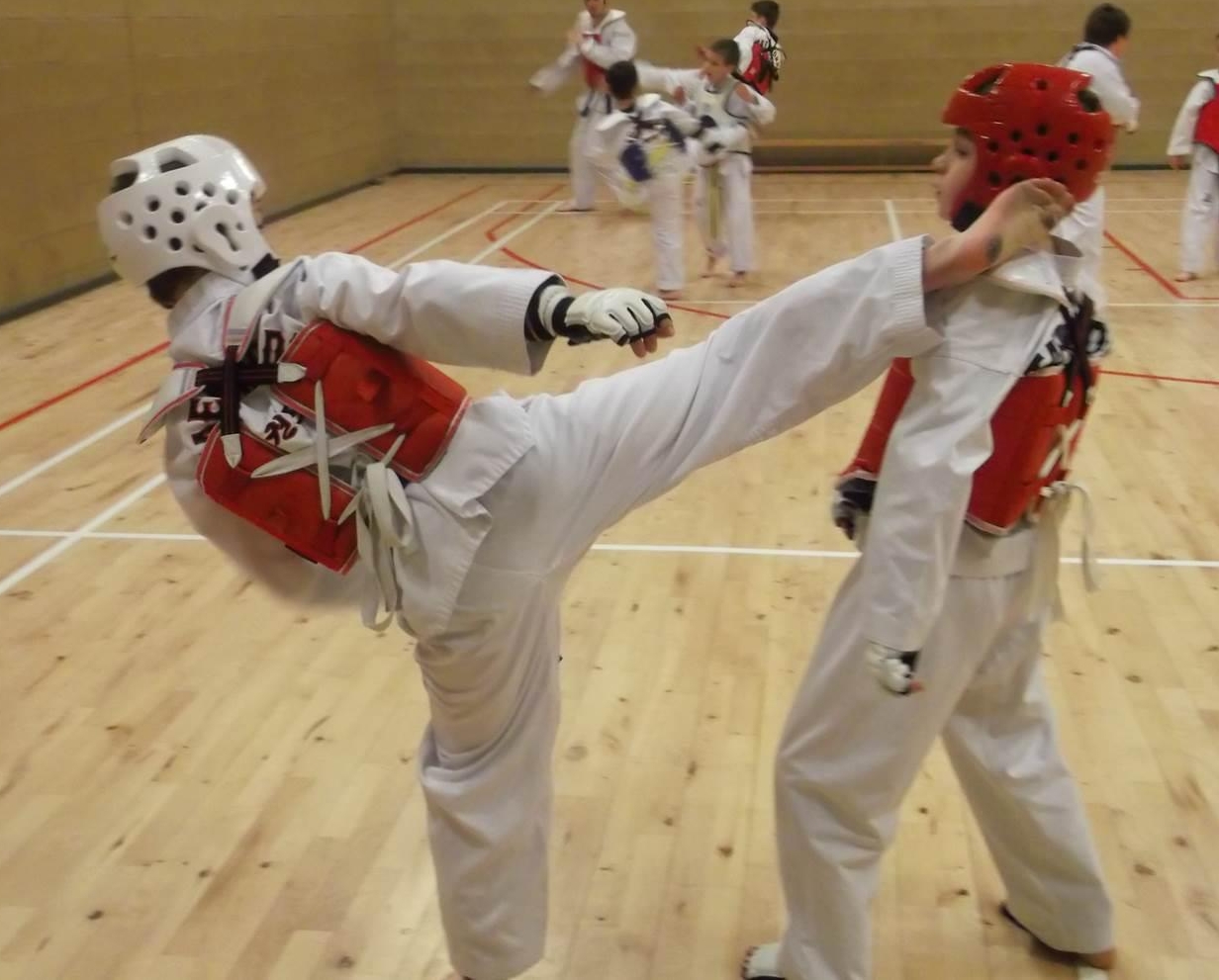 The high kick... Photo courtesy Peter Johnson, Stoke UTA