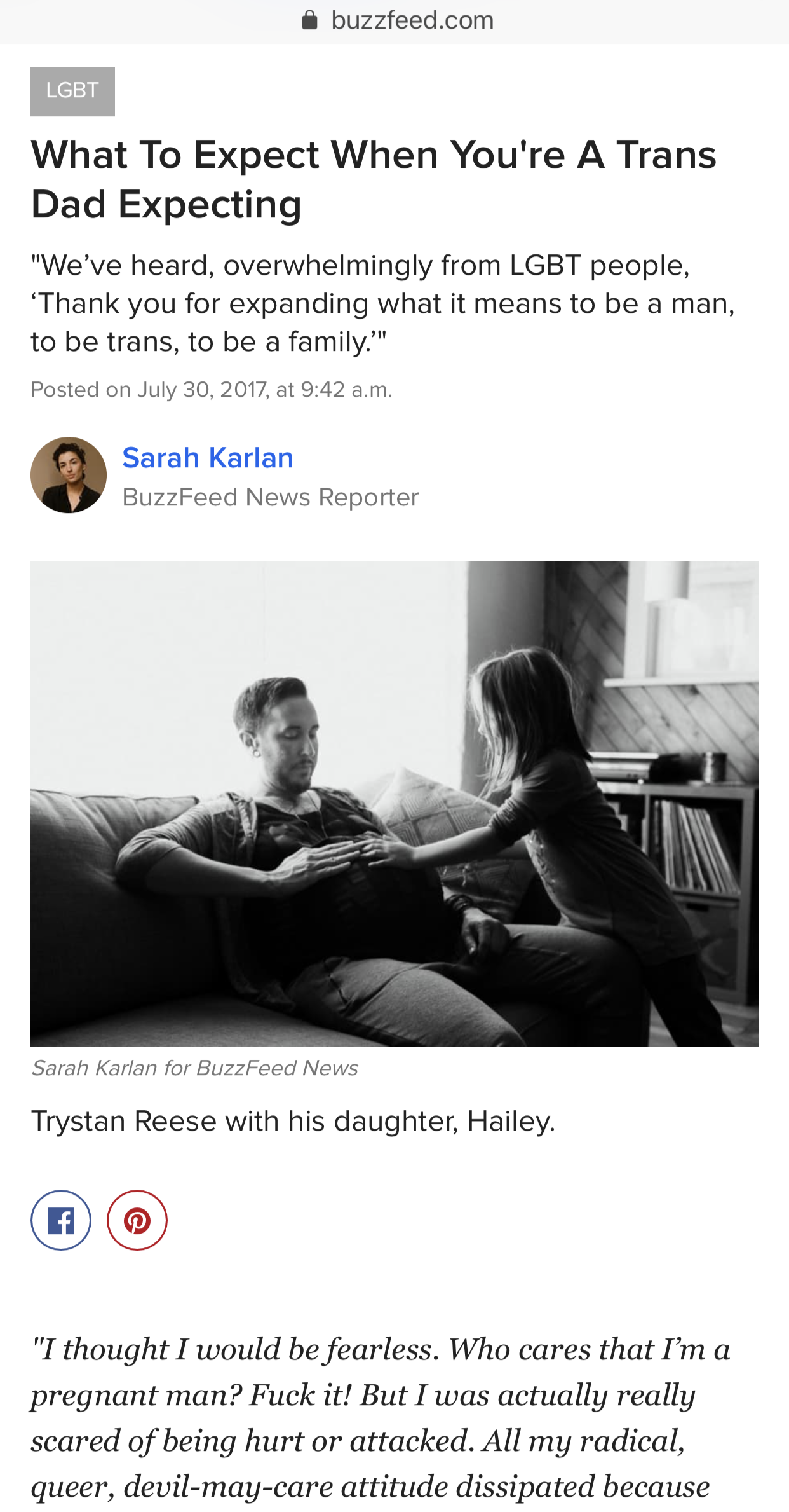 Buzzfeed: What to expect when you're a trans dad expecting
