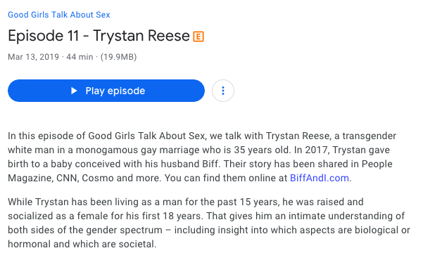 Good Girls Talk About Sex: Episode 11 - Trystan Reese