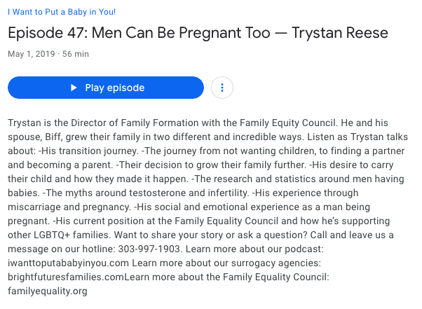 IWPTABIY: Episode 47: Men Can Be Pregnant Too — Trystan Reese