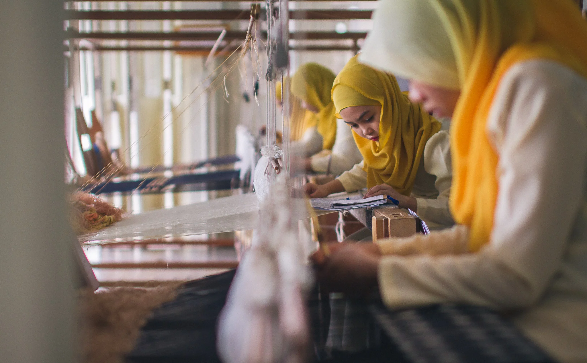Tanoti artisans at work in Sarawak, Malaysia