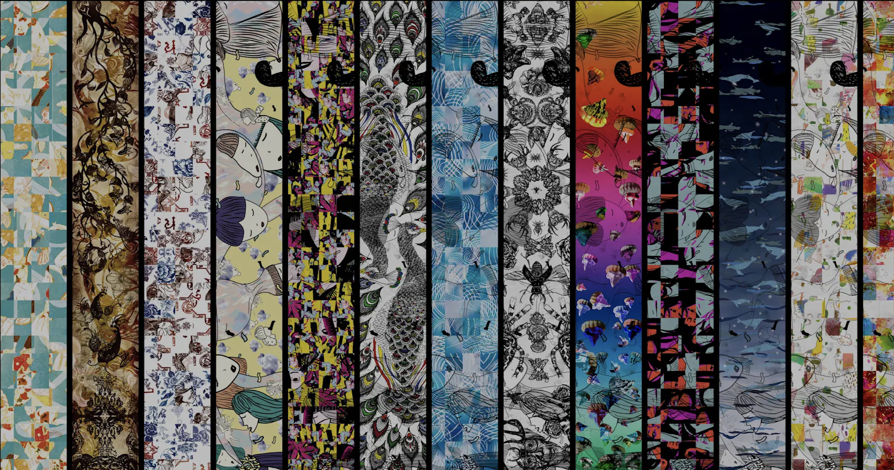 A collection of digital artworks by NTU Professor Ina Conradi and her students