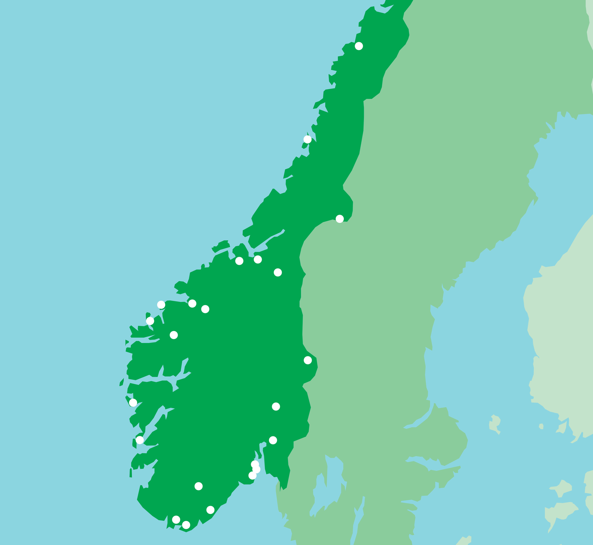 Genressursreservatene i Norge er fordelt på 11 fylker, nord til og med Nordland, og valgt ut på bakgrunn av felleseuropeiske kriterier og i samarbeid med aktuelle fylkesmenn. 