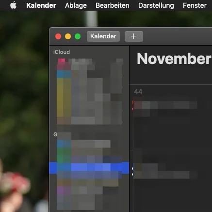 1. Öffne das Programm „Kalender“