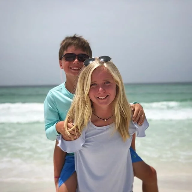 David & Nancy Sue (nephew & niece) at our family vacation this summer