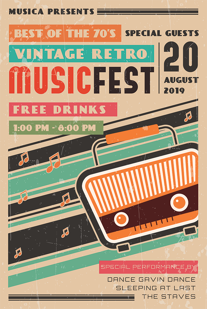 Vintage Retro Music Poster (Copy)
