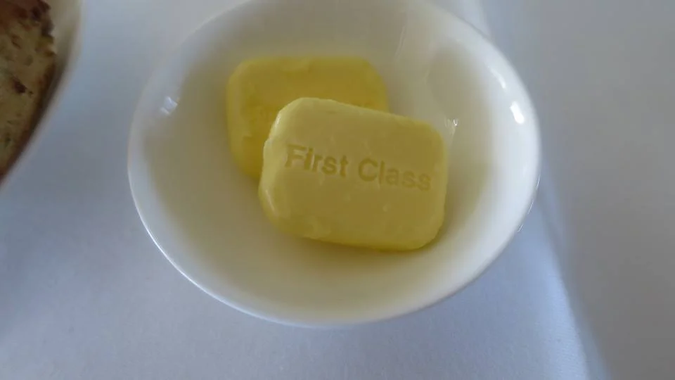 Butter stamped with the logo