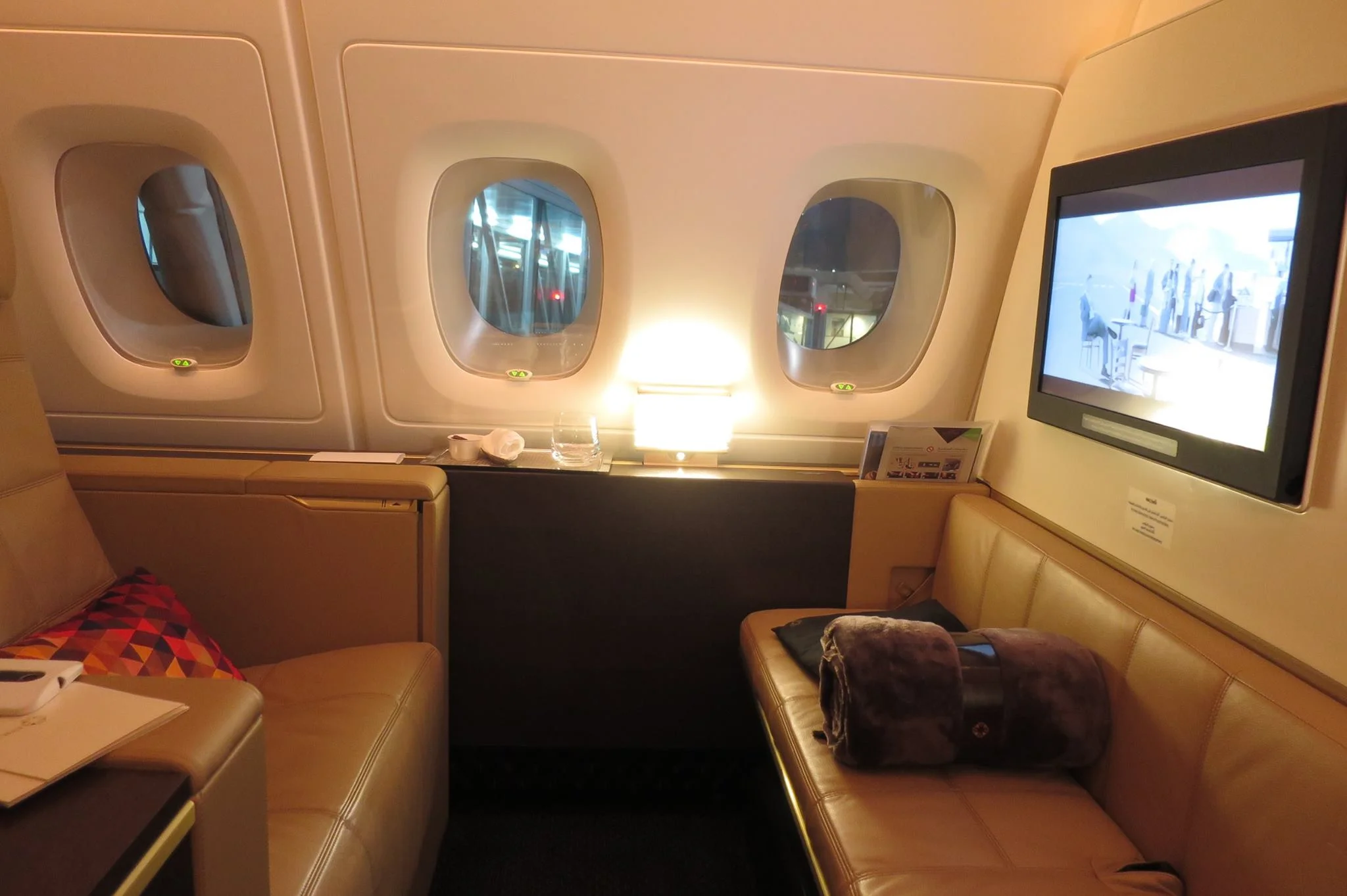 Couch with pullout bed to the right