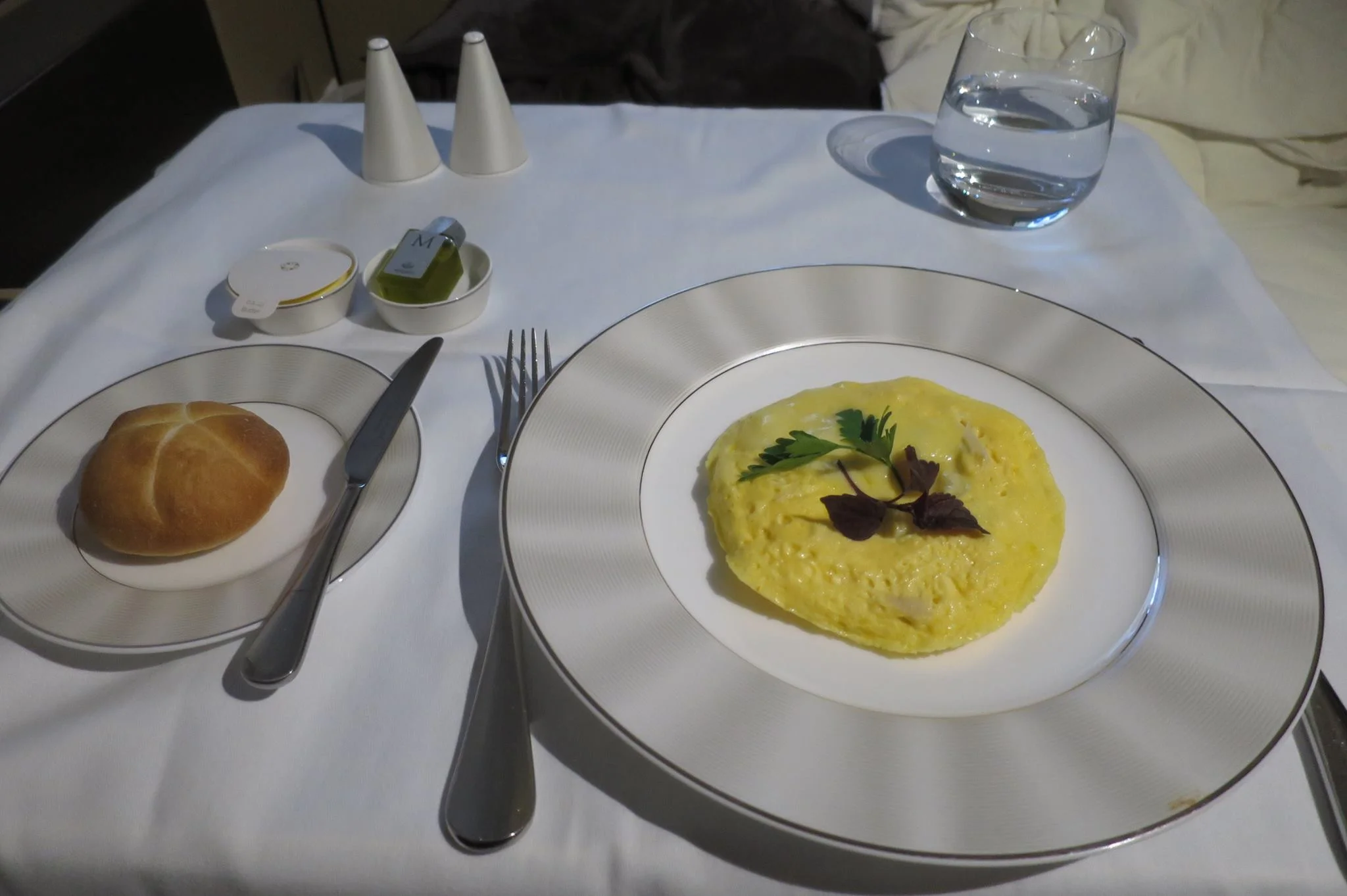 They emphasize that the meal service is anytime, on-demand. Here is a made-to-order omelette