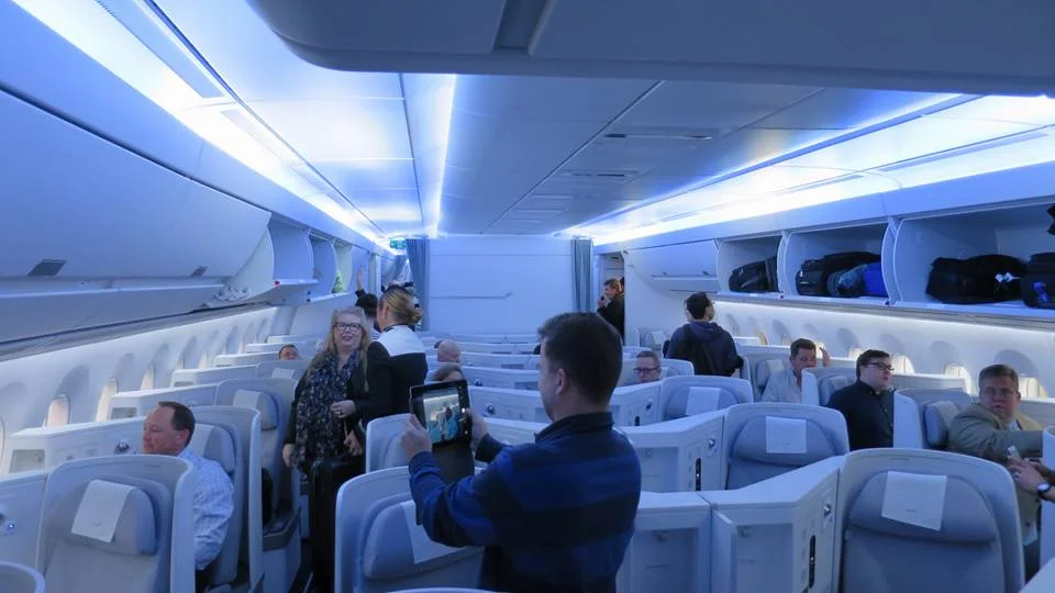 Lots of excited airline nerds